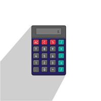 Basic calculator with set of digits isolated on white. Flat design. EPS 10 vector illustration.