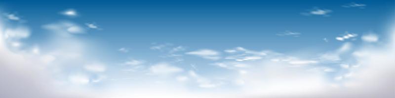 Blue sky. Cloud range. Vector cloud range, realistic illustration, Cloud vector range. Realistic blue background