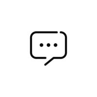 Comment line icon vector. Chat icon vector