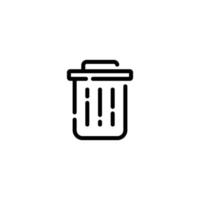 Delete line icon design vector. Remove icon. Trash icon vector