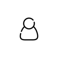 vector de diseño de icono de línea de cuenta. icono de avatar