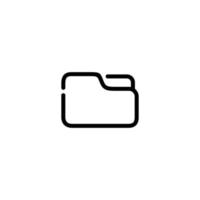 Folder line icon vector. File icon vector