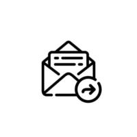 Share email line icon. Share message icon vector