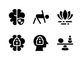 Simple Set of Mental Health Related Vector Solid Icons