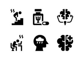 Simple Set of Mental Health Related Vector Solid Icons