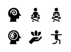 Simple Set of Relaxation Related Vector Solid Icons