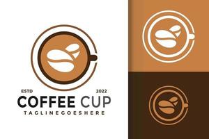 diseño de logotipo premium de cafetería, vector de logotipos de identidad de marca, logotipo moderno, plantilla de ilustración vectorial de diseños de logotipos