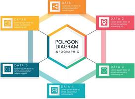 concepto moderno de plantilla de diseño infográfico vector