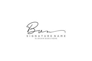 Initial BV Letter Signature Logo Template elegant design logo Sign Symbol template vector icon