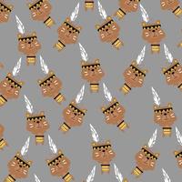 Cute animal character pattern suitable for wallpaper vector