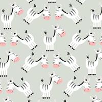 Cute animal character pattern suitable for wallpaper vector