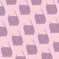 Cute animal character pattern suitable for wallpaper vector