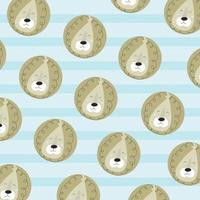 Cute animal character pattern suitable for wallpaper vector