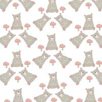 Cute animal character pattern suitable for wallpaper vector