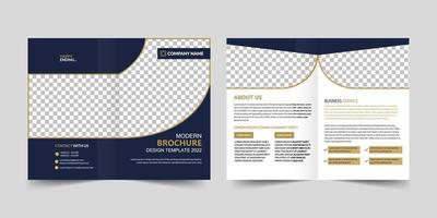 Bifold Brochure Design. Corporate business bifold brochure design template vector