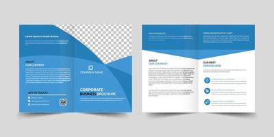 Bifold Brochure Design. Corporate business bifold brochure design template vector