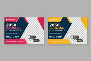business conference Flyer   for annual report and brochure company with modern design vector