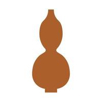 Vector illustration of modern ceramic vase. Single element in trendy boho style isolated on white background