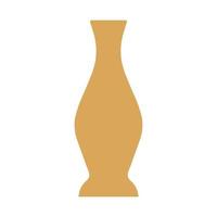 Vector illustration of modern ceramic vase. Single element in trendy boho style isolated on white background