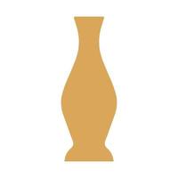 Vector illustration of modern ceramic vase. Single element in trendy boho style isolated on white background