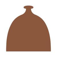 Vector illustration of modern ceramic vase. Single element in trendy boho style isolated on white background