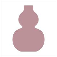 Vector illustration of modern ceramic vase. Single element in trendy boho style isolated on white background