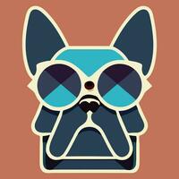 gráfico vectorial de ilustración de un perro pastor alemán con gafas de sol aislado bueno para icono, mascota, impresión, elemento de diseño o personalizar su diseño vector