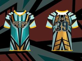 Abstract Raglan sleeve Jersey Design Template for Team Uniforms gamming apparel vector