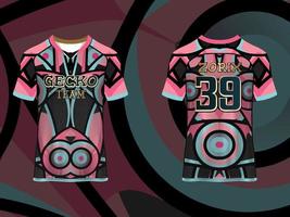 Abstract Raglan sleeve Jersey Design Template for Team Uniforms gamming apparel vector