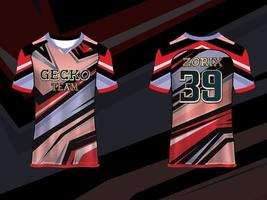 Abstract Raglan sleeve Jersey Design Template for Team Uniforms gamming apparel vector