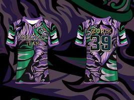 Abstract Raglan sleeve Jersey Design Template for Team Uniforms gamming apparel vector