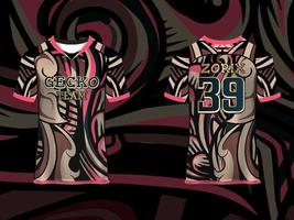 Abstract Raglan sleeve Jersey Design Template for Team Uniforms gamming apparel vector