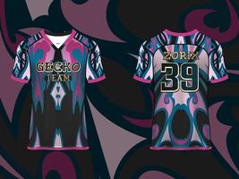 Abstract Raglan sleeve Jersey Design Template for Team Uniforms gamming apparel vector