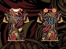 Abstract Raglan sleeve Jersey Design Template for Team Uniforms gamming apparel vector