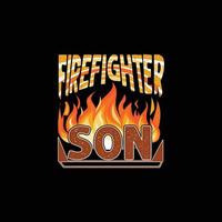 Firefighter son vector t-shirt template. Vector graphics, Firefighter typography design. Can be used for Print mugs, sticker designs, greeting cards, posters, bags, and t-shirts.