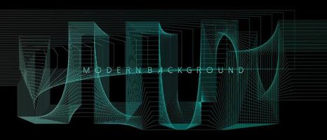 Modern background abstract geometric and wavy lines design. Vector illustration