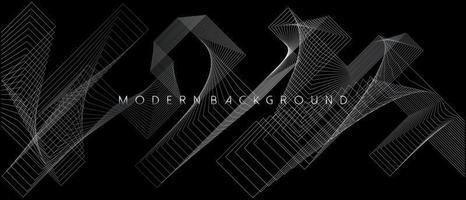 Modern background abstract geometric and wavy lines design. Vector illustration