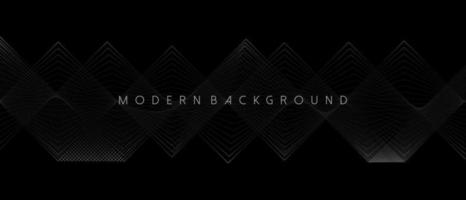 Black background abstract geometric lines design. Vector illustration