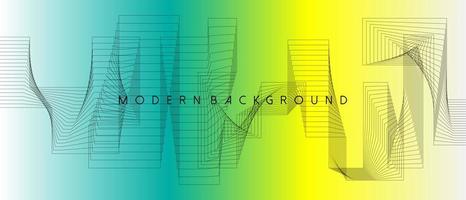 Modern background abstract geometric and wavy lines design. Vector illustration