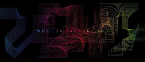 Modern background abstract geometric and wavy lines design. Vector illustration