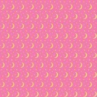 Cute stars and moon seamless pattern vector