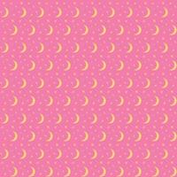 Cute stars and moon seamless pattern vector