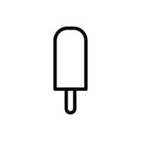 helado. iconos de contorno de helado. señal de helado. línea de icono de helado. ilustración de diseño de vector de helado. vector de icono de helado aislado sobre fondo blanco.