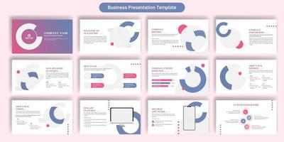 Corporate business presentation slide template vector