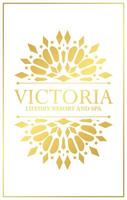 Luxury hotel label template. Trendy vintage royal ornament frames illustration vector