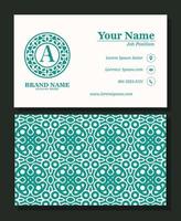 Vintage ornamental logos and business cards template vector