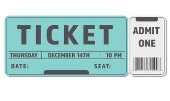 Ticket. Date, place. vector