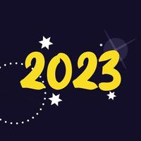 Happy New Year 2023. Number design for greeting cards, make your new year's moment more fun. Happy new year 2023 banner, poster or card template. happy new year vector