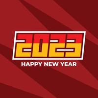 Happy New Year 2023. Number design for greeting cards, make your new year's moment more fun. Happy new year 2023 banner, poster or card template. happy new year vector