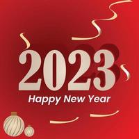 Happy New Year 2023. Number design for greeting cards, make your new year's moment more fun. Happy new year 2023 banner, poster or card template. happy new year vector